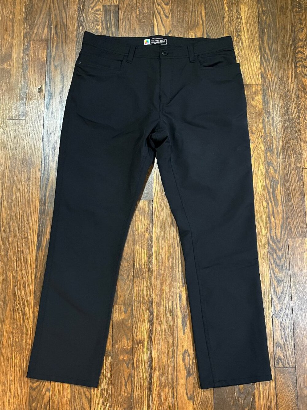 LB Tech Travel Explore Discover Men's Black 4-way stretch classic pants 38 x 32